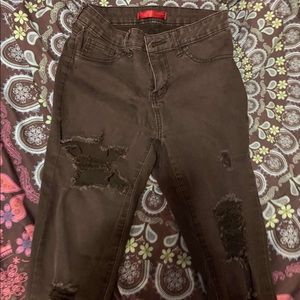 Black Ripped Jeggings